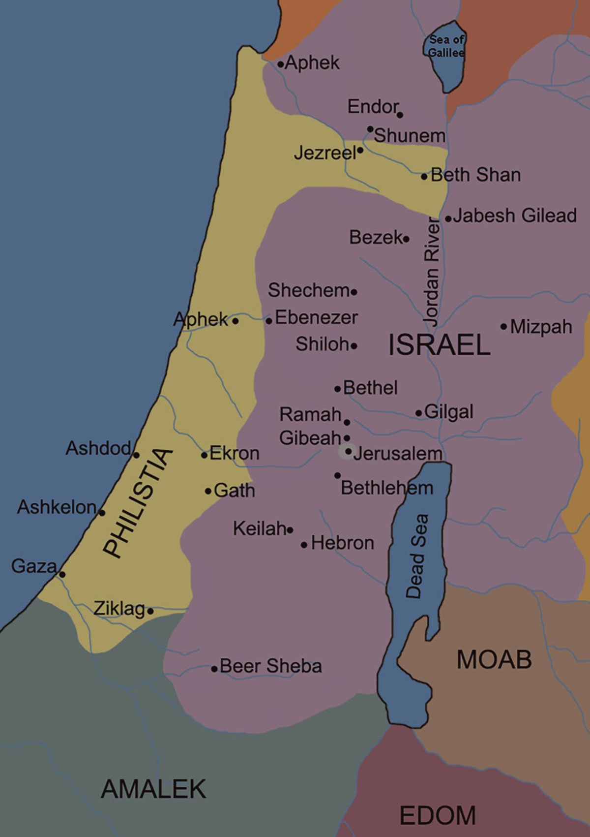 Mapa de 2 Samuel Capítulo 04